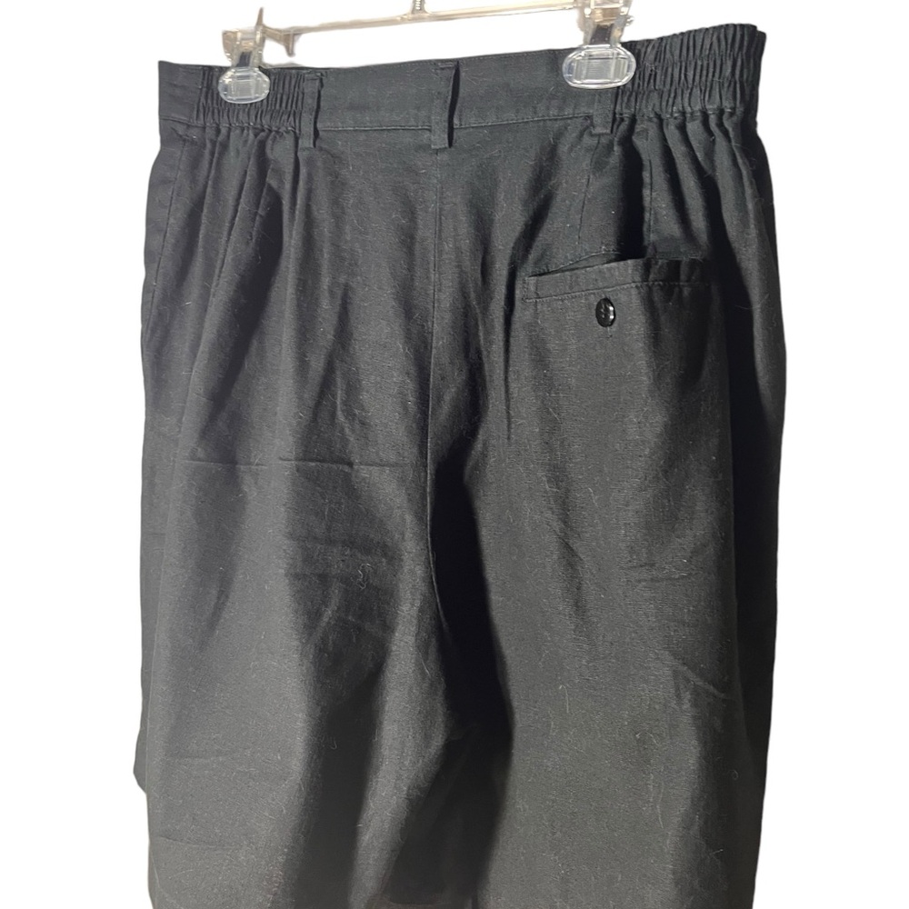 Linen Cotton blend Shorts Black Sz 18